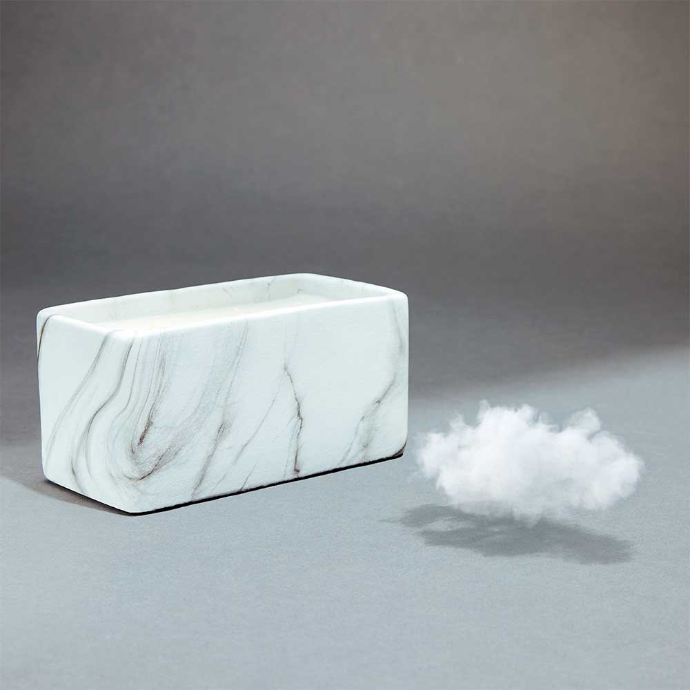 Marble Cement Prism Candle, Unscented - Organic candles, coconut wax candles, hemp wick candles, sustainable candles, eco-friendly candles, refillable candles, recyclable packaging, reforestation efforts, carbon offsetting, plant-based candles, sustainable living, green living, ethical candles, natural candles, vegan candles, non-toxic candles, phthalate-free candles, toxin-free candles, essential oil candles, hand-poured candles, small batch candles, made in the USA candles