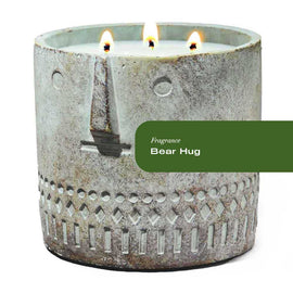 Bear Hug Stone Face Candle