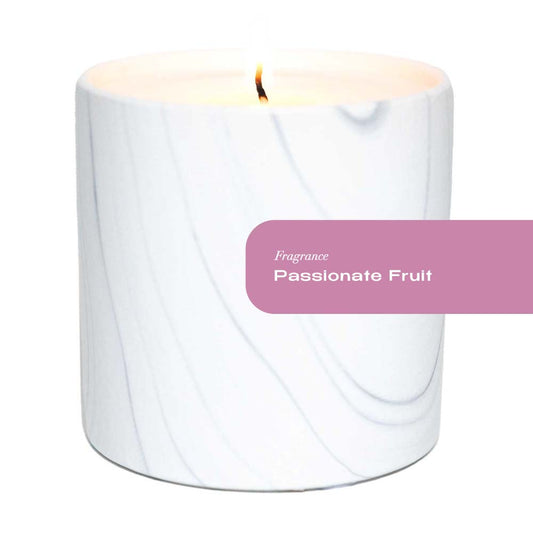 Passionate Fruit White Marble Candle 6oz