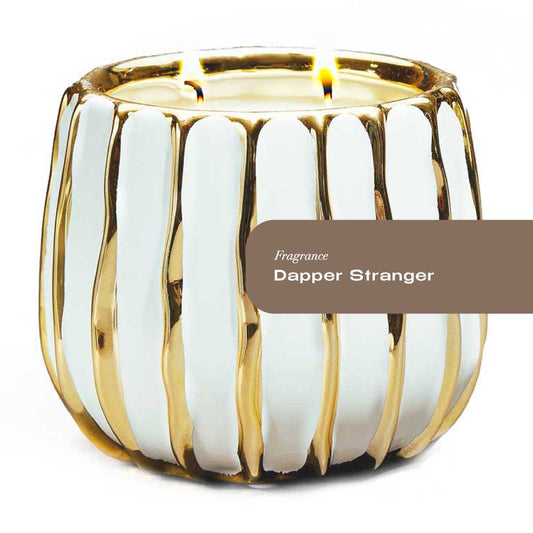 Dapper Stranger Gold Banded Candle