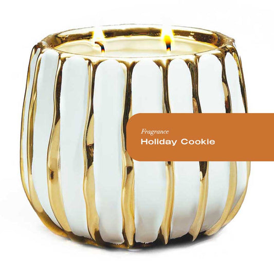 Holiday Cookie Gold Banded Candle