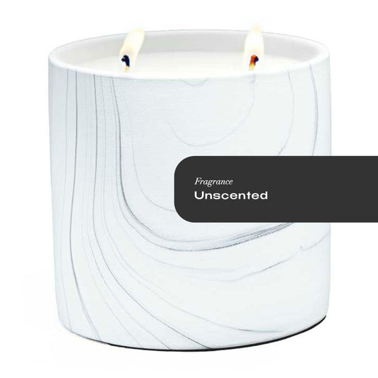 Unscented White Marble Candle