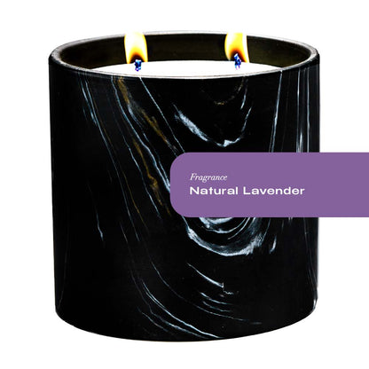 Natural Lavender Black Marquina Candle 17oz