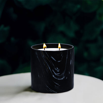 Natural Jasmine Vesper Black Marquina Candle 17oz