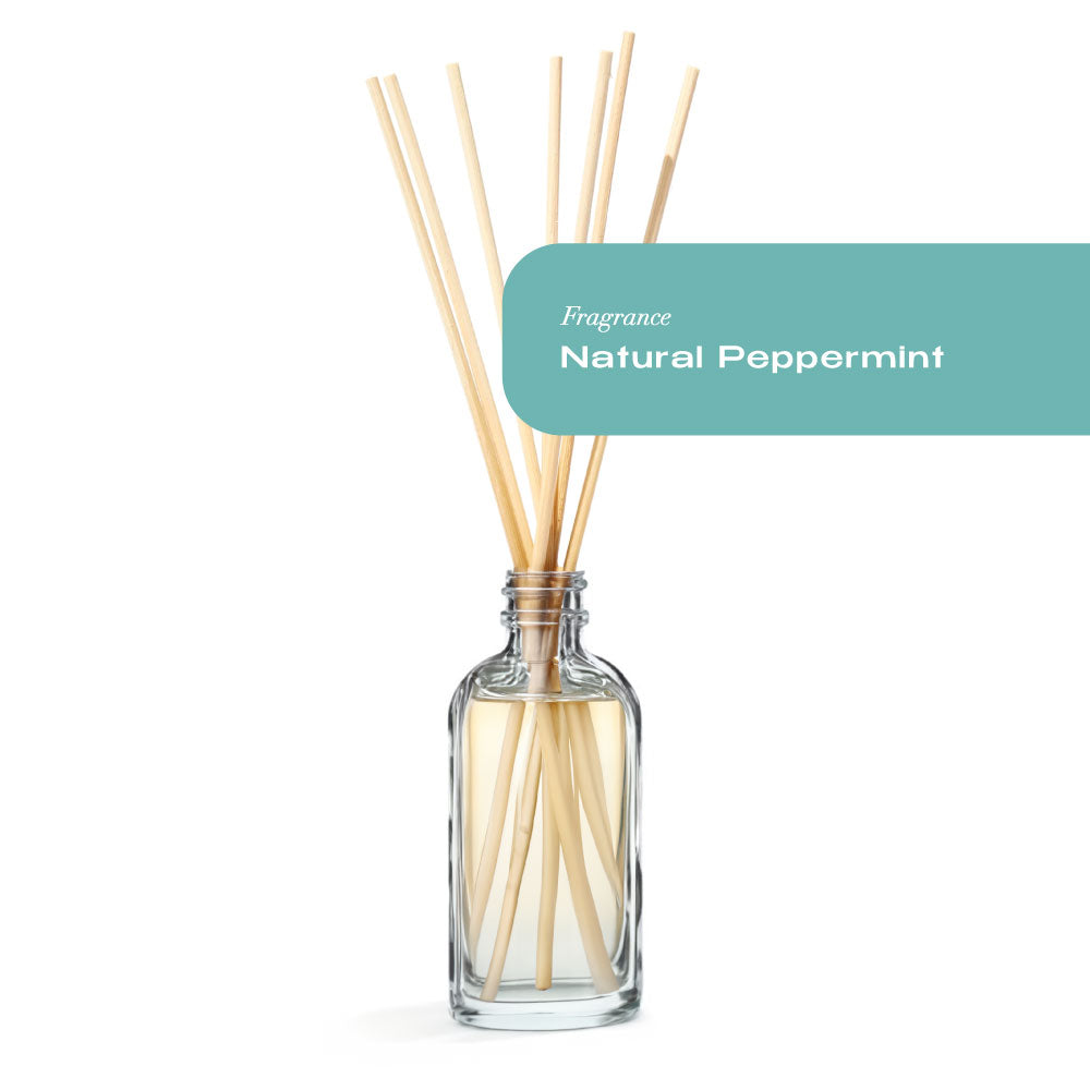 Natural Peppermint Reed Diffuser | Plant Based Candles | Home Decor