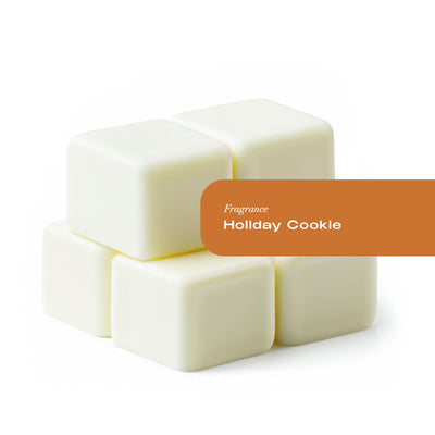 Holiday Cookie wax melt tarts, white wax cubes stacked