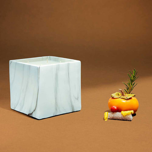 Marble Cement Cube Candle with Dewy Schnozberry Fragrance - Organic candles, coconut wax candles, hemp wick candles, sustainable candles, eco-friendly candles, refillable candles, recyclable packaging, reforestation efforts, carbon offsetting, plant-based candles, sustainable living, green living, ethical candles, natural candles, vegan candles, non-toxic candles, phthalate-free candles, toxin-free candles, essential oil candles, hand-poured candles, small batch candles, made in the USA candles