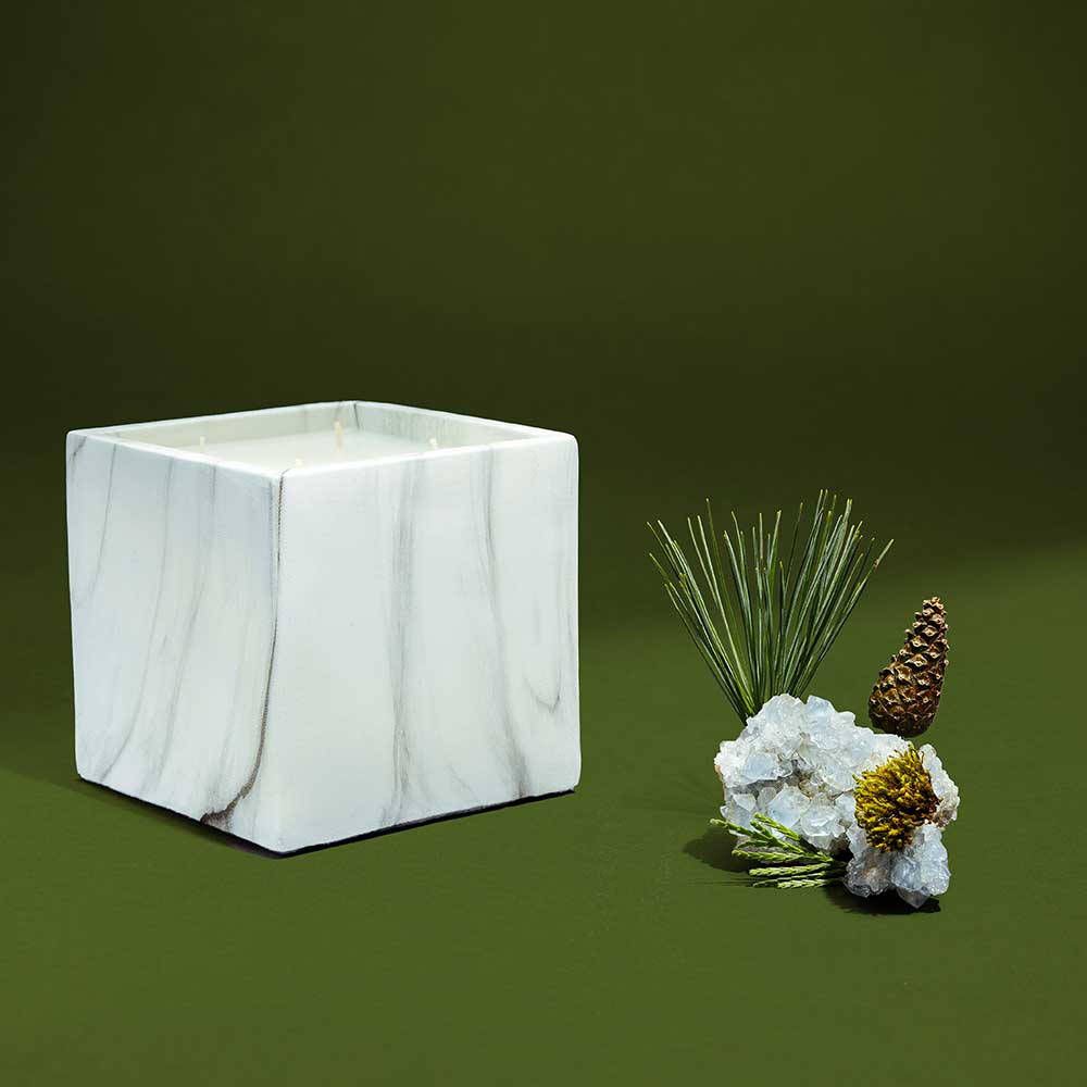 Marble Cement Cube Candle with Bear Hug Fragrance - Organic candles, coconut wax candles, hemp wick candles, sustainable candles, eco-friendly candles, refillable candles, recyclable packaging, reforestation efforts, carbon offsetting, plant-based candles, sustainable living, green living, ethical candles, natural candles, vegan candles, non-toxic candles, phthalate-free candles, toxin-free candles, essential oil candles, hand-poured candles, small batch candles, made in the USA candles