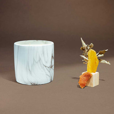 Marble Cement Round Candle with Dapper Stranger Fragrance - Organic candles, coconut wax candles, hemp wick candles, sustainable candles, eco-friendly candles, refillable candles, recyclable packaging, reforestation efforts, carbon offsetting, plant-based candles, sustainable living, green living, ethical candles, natural candles, vegan candles, non-toxic candles, phthalate-free candles, toxin-free candles, essential oil candles, hand-poured candles, small batch candles, made in the USA candles